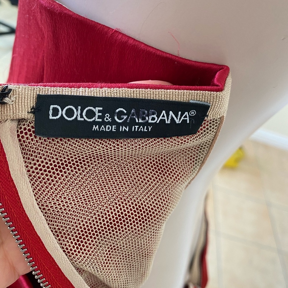 Dolce & Gabbana Scarlet Strapless Dress - Picture 9 of 10